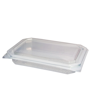10 Embalagens alimentar PP 1500g Rectangular com tampa (10un)