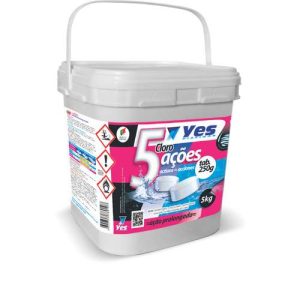 Cloro 5 ações – Yes Piscinas (Balde 5Kg)
